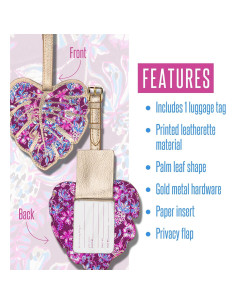 Etiqueta de Equipaje Lilly Pulitzer Cereza Amarena Cuero Vegano 2