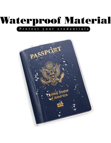 10 Fundas Protectores de Pasaporte Transparentes PVC FdcLixuvol