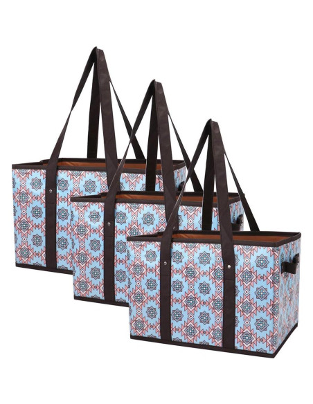 Juego de 3 Bolsas de Compras Reutilizables Geométrico Mágico