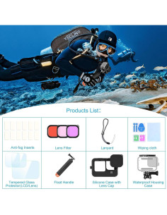 Kit Accesorios Gopro Hero 12 11 10 9 Funda Flotante 9 en 1 2