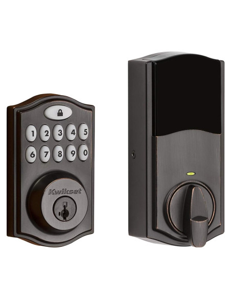 Cerradura Electrónica Kwikset 914 SmartCode Bronce Veneciano