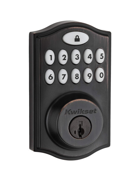 Cerradura Electrónica Kwikset 914 SmartCode Bronce Veneciano