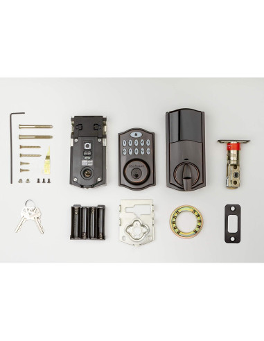 Cerradura Electrónica Kwikset 914 SmartCode Bronce Veneciano