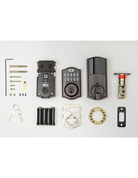 Cerradura Electrónica Kwikset 914 SmartCode Bronce Veneciano