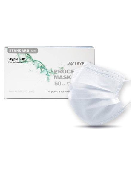 Mascarillas Médicas Desechables SkyPro 50PCS 3 Capas Hipoalergénicas
