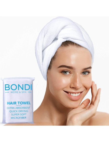 Toalla de Microfibra XL Bondi SPA - Seca Cabello Rápido 106x56cm