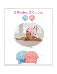 Toalla de Microfibra Free Eagle para Cabello Rizado - 2 Piezas 2