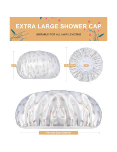 Gorro de Ducha Reutilizable Gootty Grande Floral Amarillo 2