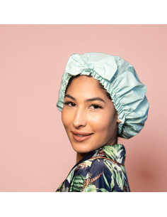 Gorro de Ducha Reutilizable KISMETICS Grande Impermeable Sage 2