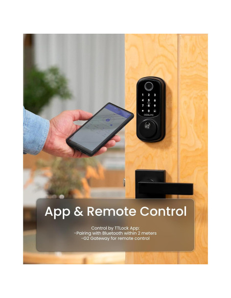 Cerradura Inteligente DESLOC B200 con Huella Dactilar y Manijas