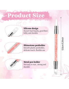 Set de 3 Pinceles de Silicona para Uñas AHQiZFX - Doble Punta 2