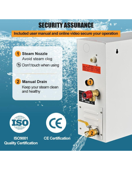 Generador de Vapor DC HOUSE 9KW 220V para Sauna Spa