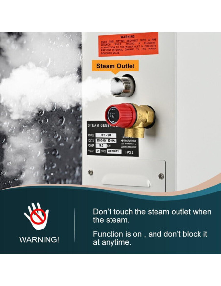 Generador de Vapor DC HOUSE 9KW 220V para Sauna Spa