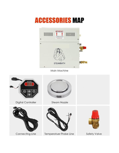 Generador de Vapor DC HOUSE 9KW 220V para Sauna Spa
