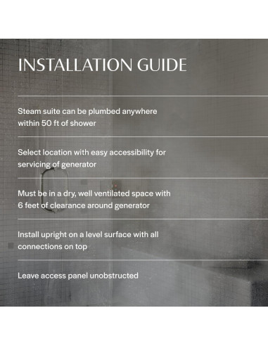 Suite de Vapor Casi Cielo con Controlador y Cabeza de Vapor