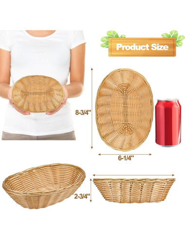 Cestas Ovaladas Yesland 16 Piezas Almacenamiento Cocina