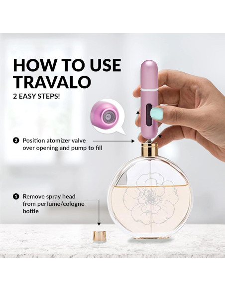 Atomizador de Perfume Travalo LUX Oro 5ml - A Prueba de Fugas