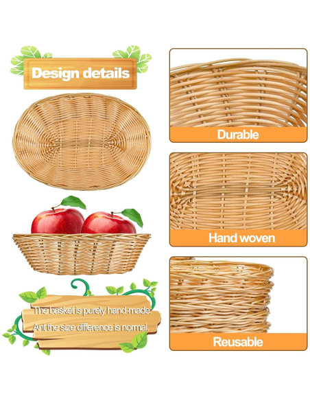 Cestas Ovaladas Yesland 16 Piezas Almacenamiento Cocina