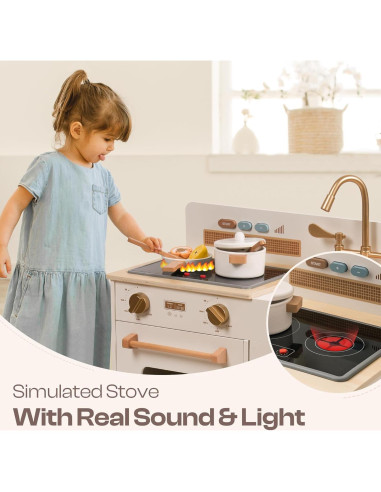 Cocina de Juguete de Madera ROBOTIME con Luces y Sonidos