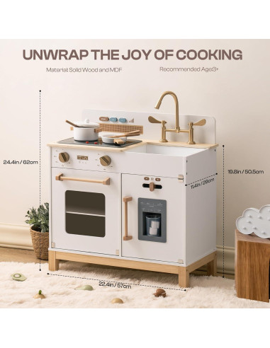 Cocina de Juguete de Madera ROBOTIME con Luces y Sonidos