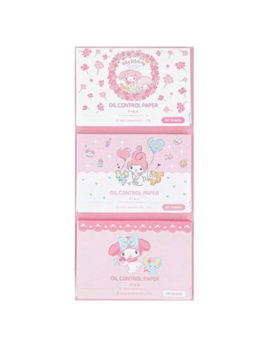 Papel Absorbente de Aceite My Melody 150 Hojas - Estuche Portátil