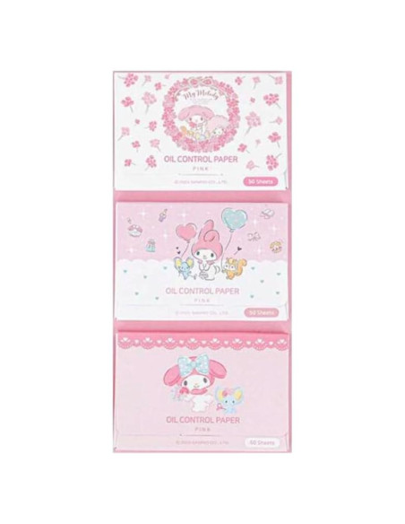 Papel Absorbente de Aceite My Melody 150 Hojas - Estuche Portátil