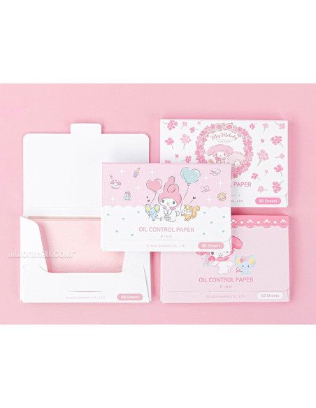 Papel Absorbente de Aceite My Melody 150 Hojas - Estuche Portátil