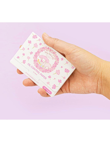 Papel Absorbente de Aceite My Melody 150 Hojas - Estuche Portátil