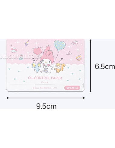 Papel Absorbente de Aceite My Melody 150 Hojas - Estuche Portátil