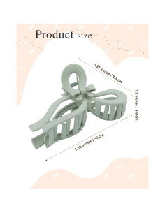 4 Clips de Pelo con Lazo AWAYTR para Mujeres - 13 cm 2
