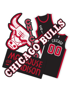 Calcomanía Chicago Bulls Desert Cactus NBA Vinilo 27.9x21.6cm
