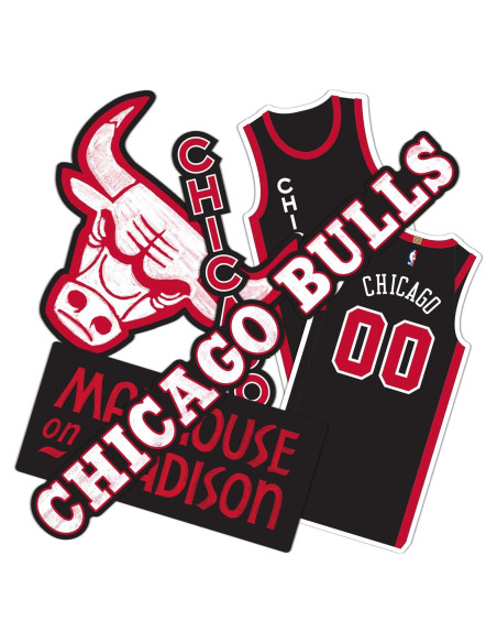 Calcomanía Chicago Bulls Desert Cactus NBA Vinilo 27.9x21.6cm
