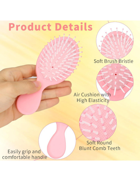 Mini Cepillos de Pelo Húmedo LVYOUIF - Paquete de 4 Unidades