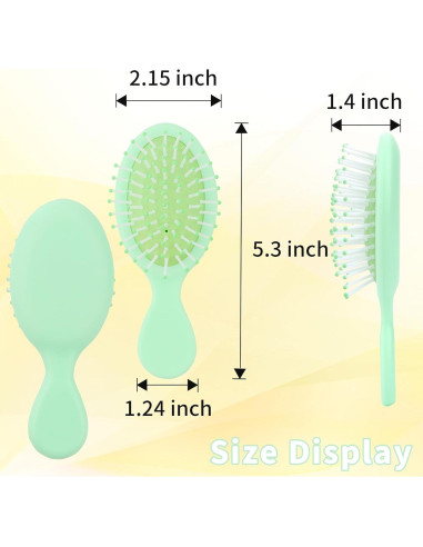 Mini Cepillos de Pelo Húmedo LVYOUIF - Paquete de 4 Unidades