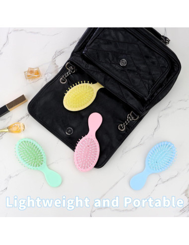 Mini Cepillos de Pelo Húmedo LVYOUIF - Paquete de 4 Unidades