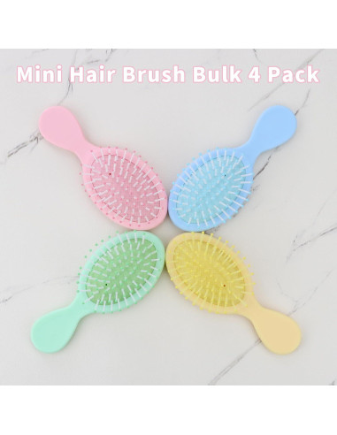 Mini Cepillos de Pelo Húmedo LVYOUIF - Paquete de 4 Unidades