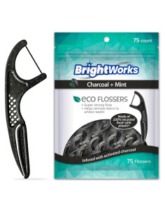 Palillos de Hilo Sostenibles Brightworks - 225 Unidades - Menta y Carbón