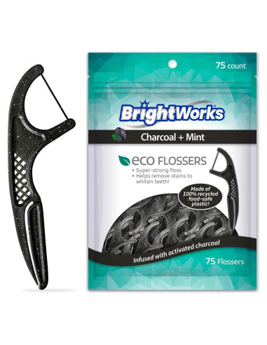 Palillos de Hilo Sostenibles Brightworks - 225 Unidades - Menta y Carbón