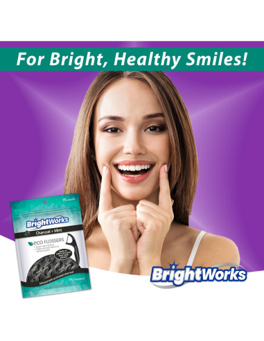 Palillos de Hilo Sostenibles Brightworks - 225 Unidades - Menta y Carbón