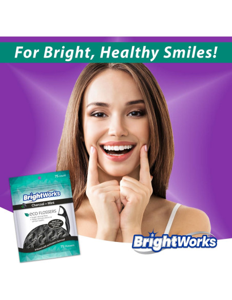 Palillos de Hilo Sostenibles Brightworks - 225 Unidades - Menta y Carbón