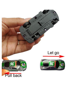 Coches de Carreras Pull Back Himeeu Set de 5 Metal 7,62 cm 2