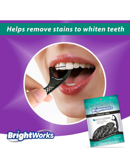 Palillos de Hilo Sostenibles Brightworks - 225 Unidades - Menta y Carbón