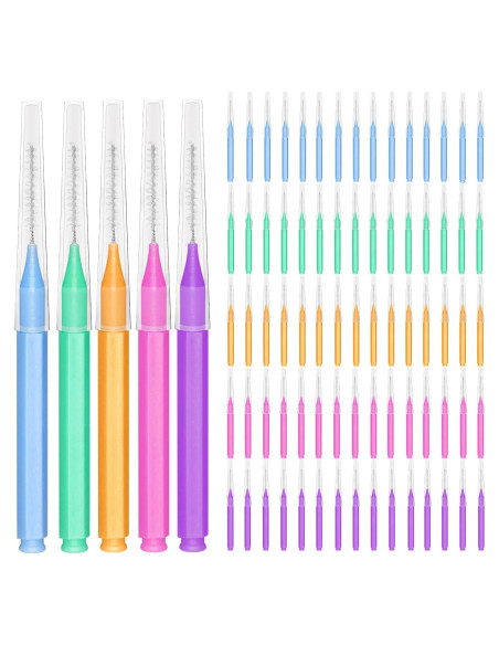 Cepillo Interdental EasyHonor 75 Piezas 5 Colores Higiene Oral