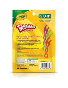 Hilo Dental GUM Crayola Twistables para Niños - 75 Unidades 2