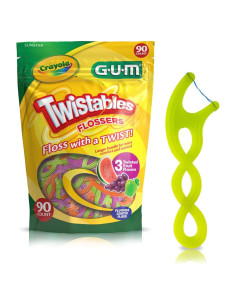 Hilos Dentales para Niños GUM Crayola - 90 Unidades Sabores Frutas