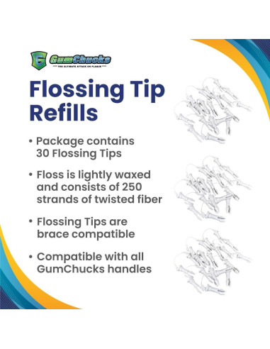 Hilo Dental Ortodóntico Oralwise - 30 Puntas para Frenos