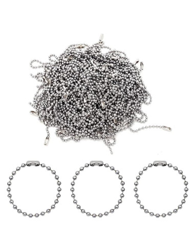 150 Cadenas de Bolas 10cm Wayilea Acero Inoxidable