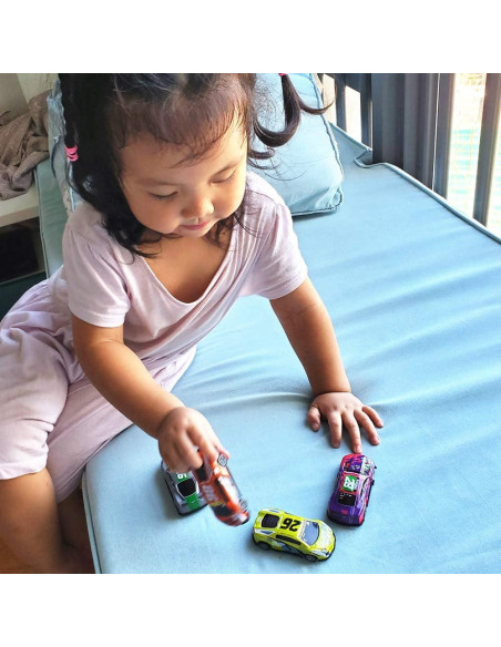 Coches de Carreras Pull Back Himeeu Set de 5 Metal 7,62 cm