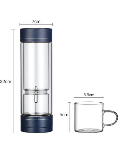 Botella de Té Portátil Toycol 450ml Doble Pared Aislante