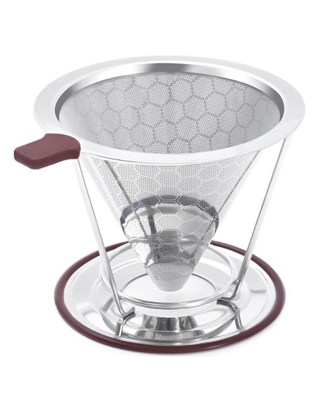 Goteador de Café MISETTO Acero Inoxidable 1-2 Tazas Reutilizable